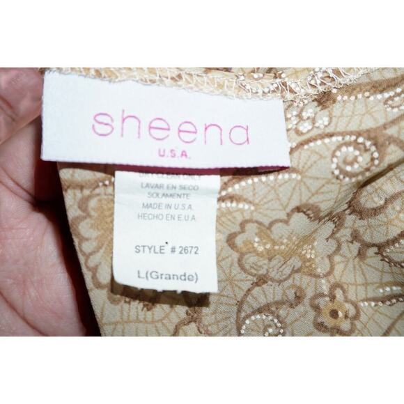 Vintage Sheena Fashions Lace-Up Midi Dress – Made in USA – Size Large - Picture 6 of 8